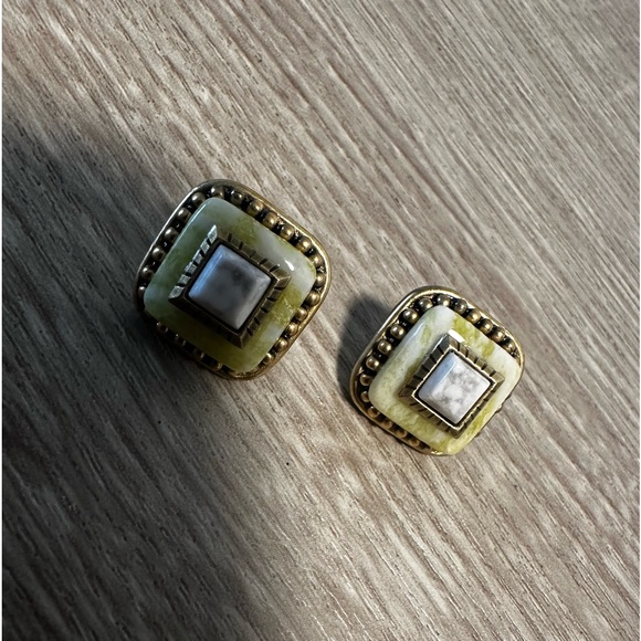 VINTAGE MICHAL GOLAN STUDDED EARRINGS FOR PIERCED EARS - Picture 4 of 6